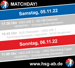 HSG-Spielplan 05.-06. Nov.!