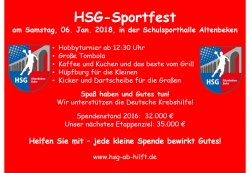 HSG-Sportfest am Samstag, 6. Jan. 2018, in der Schulsporthalle!