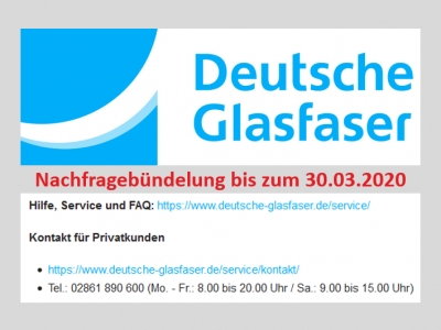 Deutsche Glasfaser: Stichtag 30.03.2020!