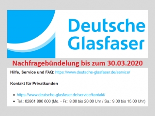 Deutsche Glasfaser: Stichtag 30.03.2020!